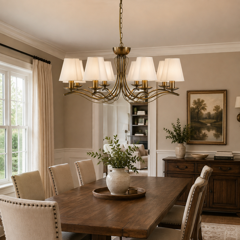 Evander Brass Chandelier