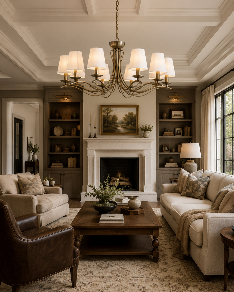 Evander Brass Chandelier