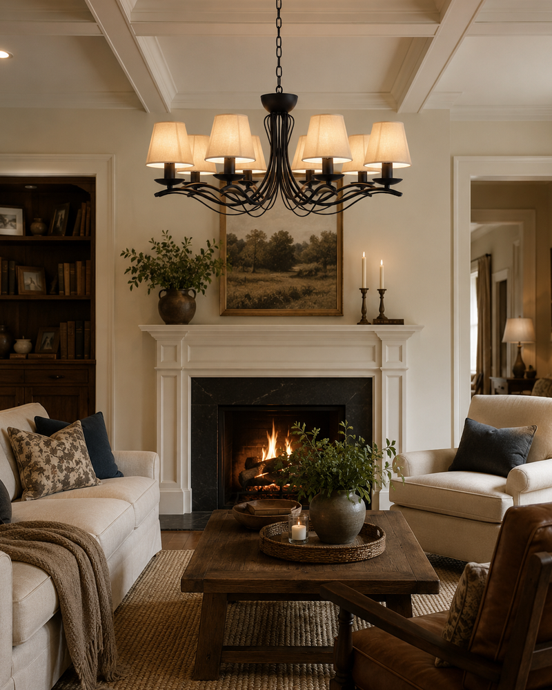 Evander Brass Chandelier