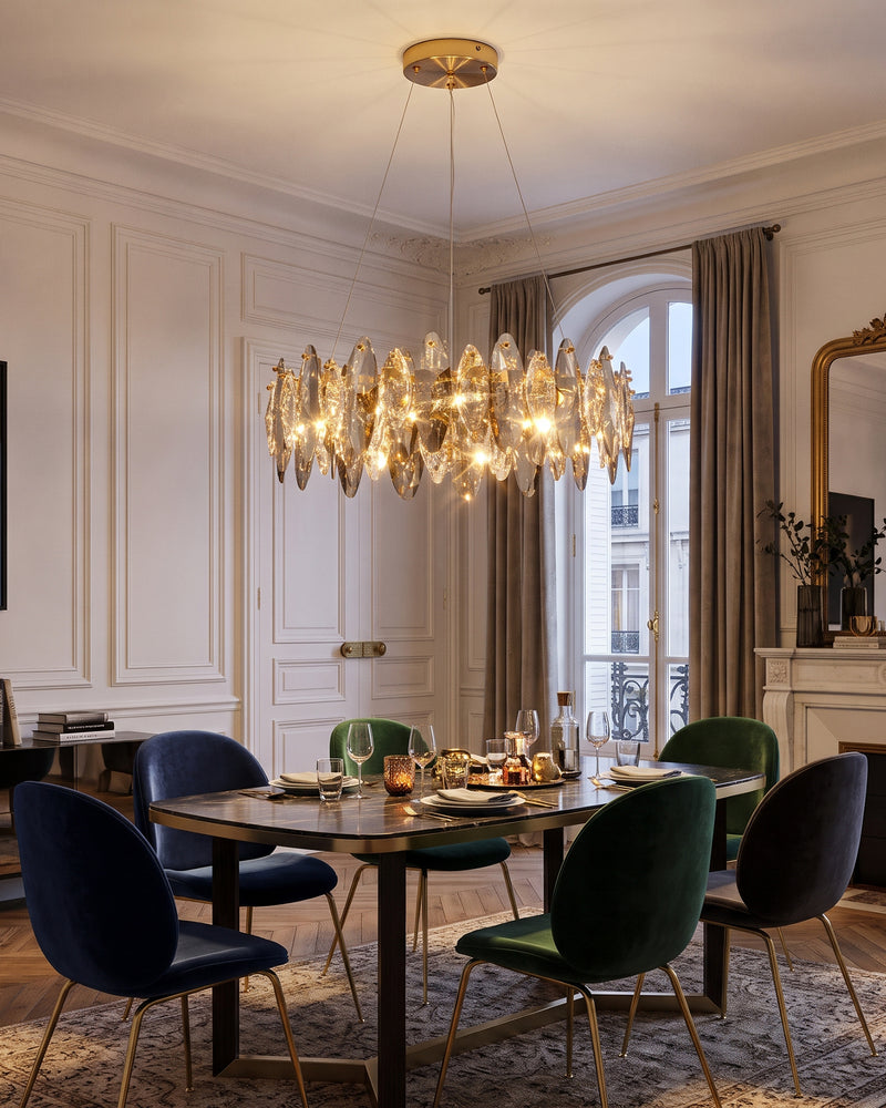 Evander Crystal Halo Chandelier