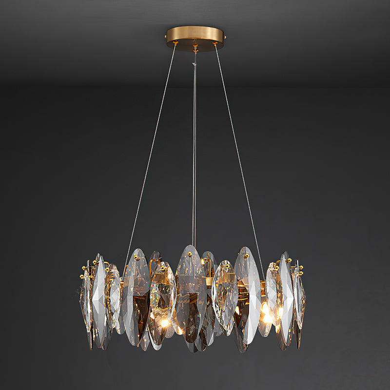 Evander Crystal Halo Chandelier