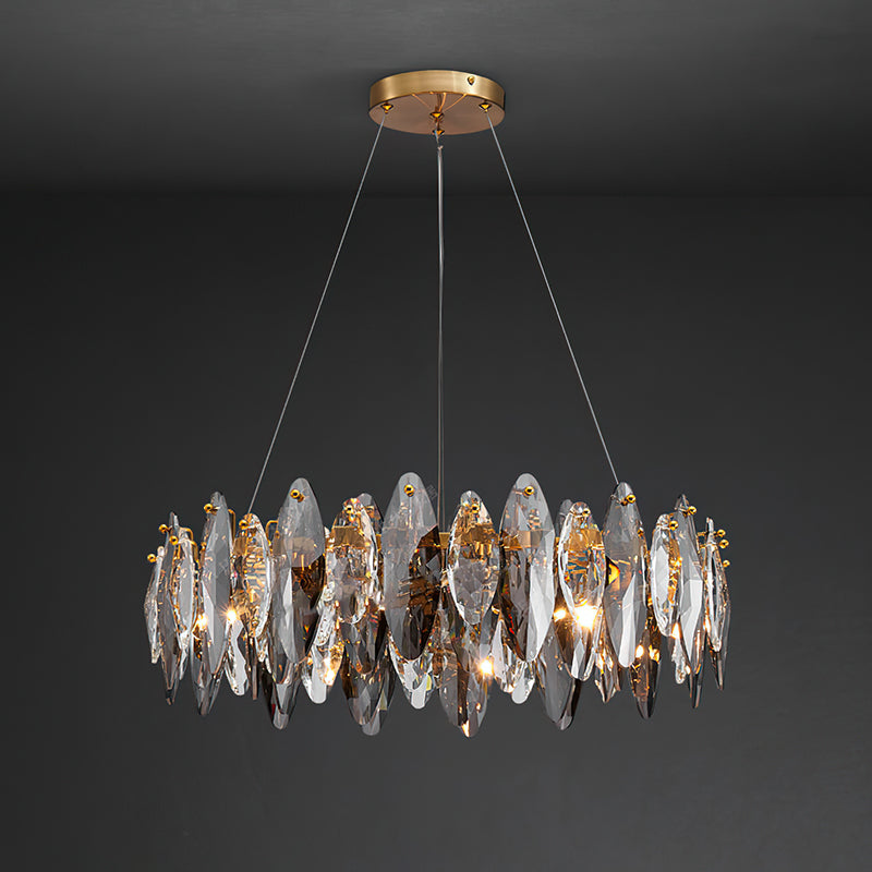 Evander Crystal Halo Chandelier