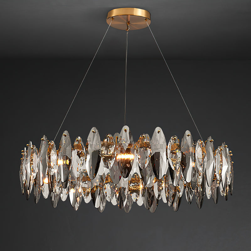Evander Crystal Halo Chandelier
