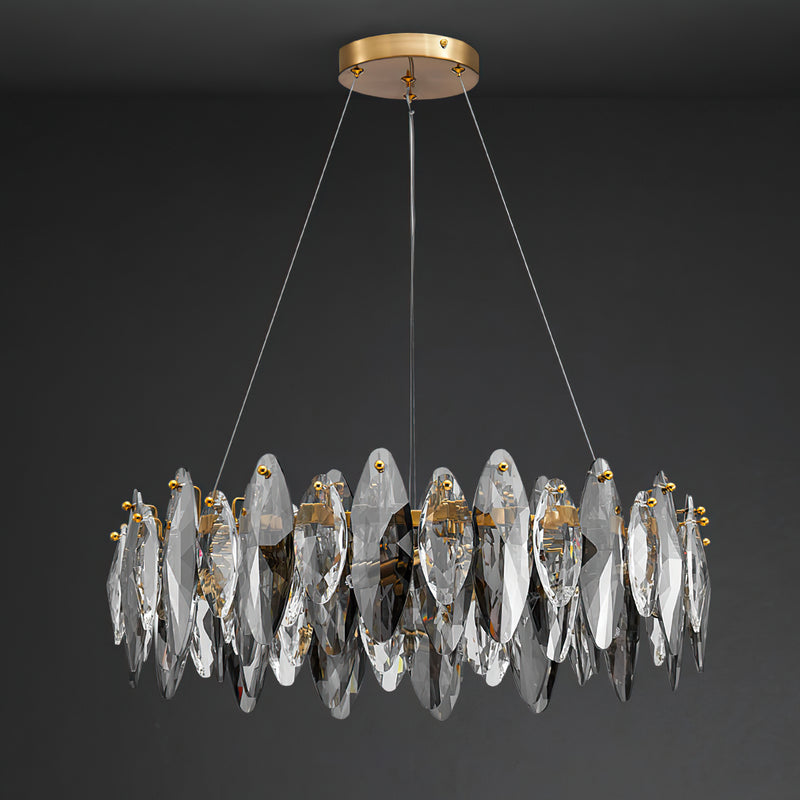 Evander Crystal Halo Chandelier