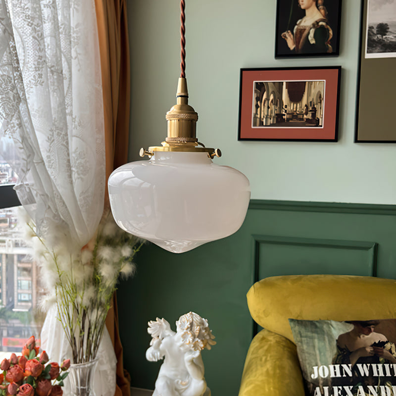 Evelyn Opaline Drop Pendant Lamp