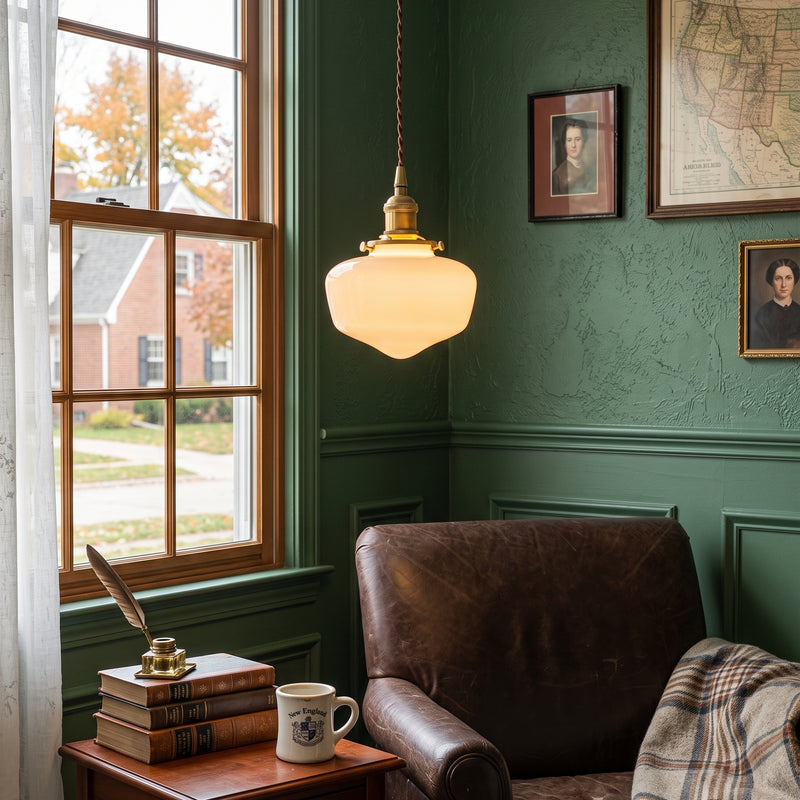 Evelyn Opaline Drop Pendant Lamp