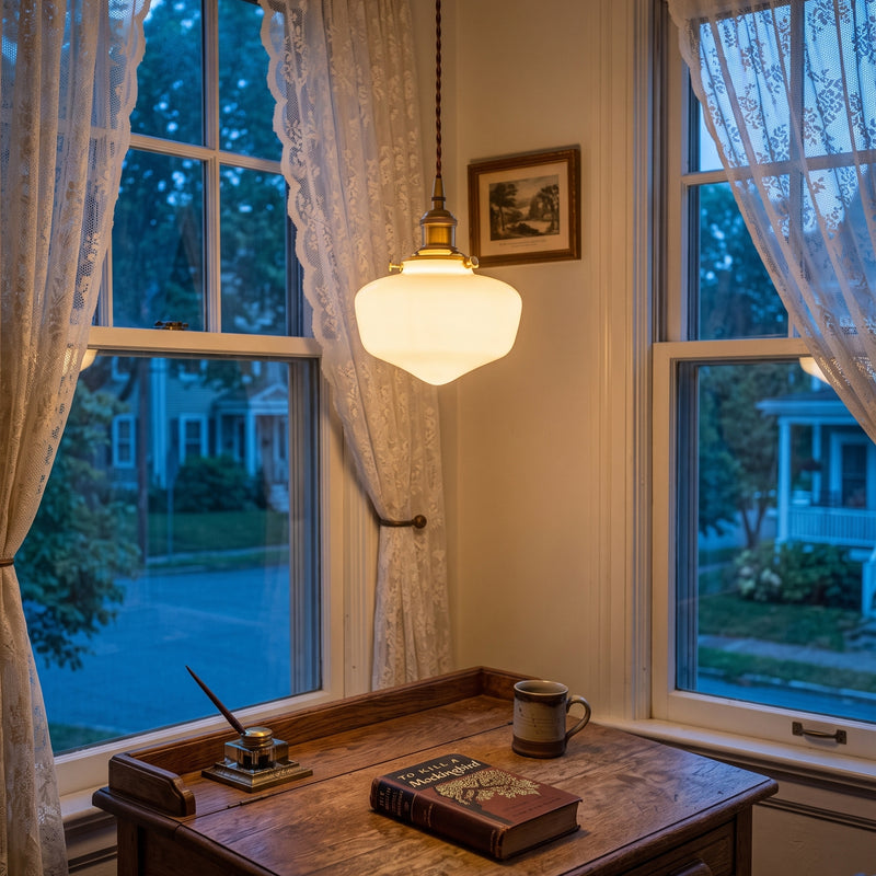 Evelyn Opaline Drop Pendant Lamp