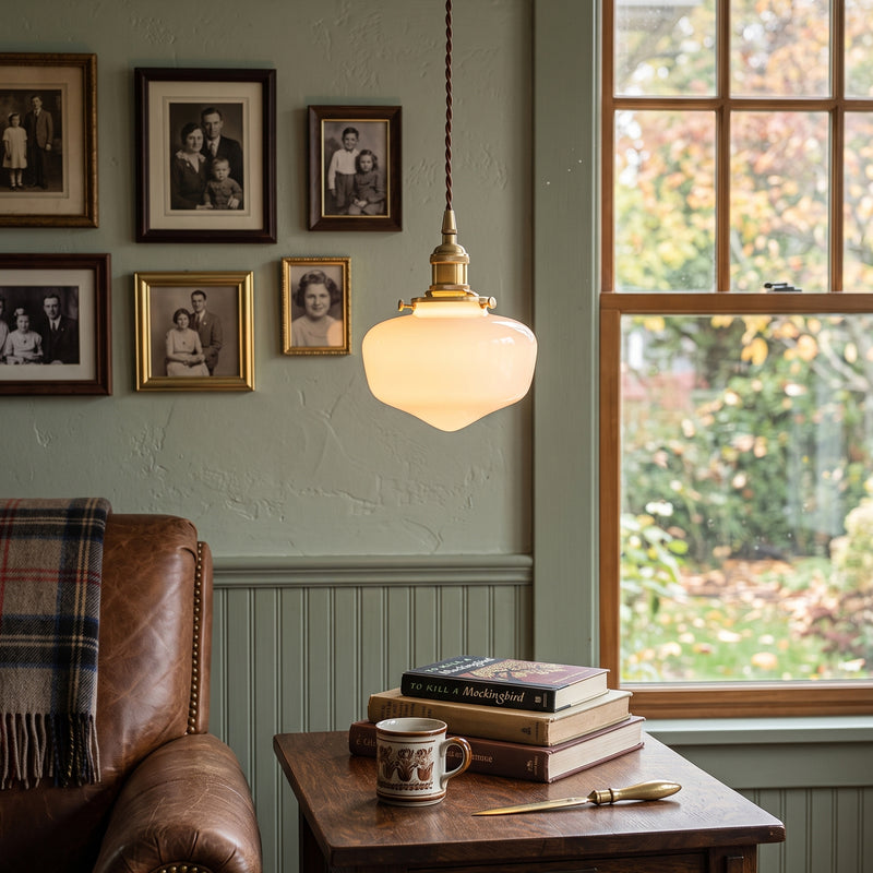 Evelyn Opaline Drop Pendant Lamp