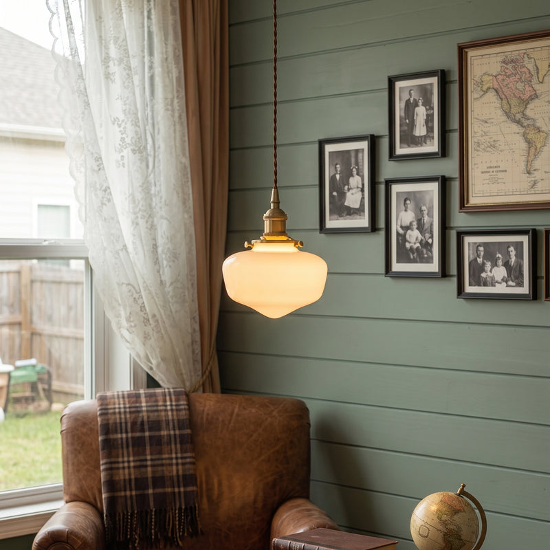 Evelyn Opaline Drop Pendant Lamp