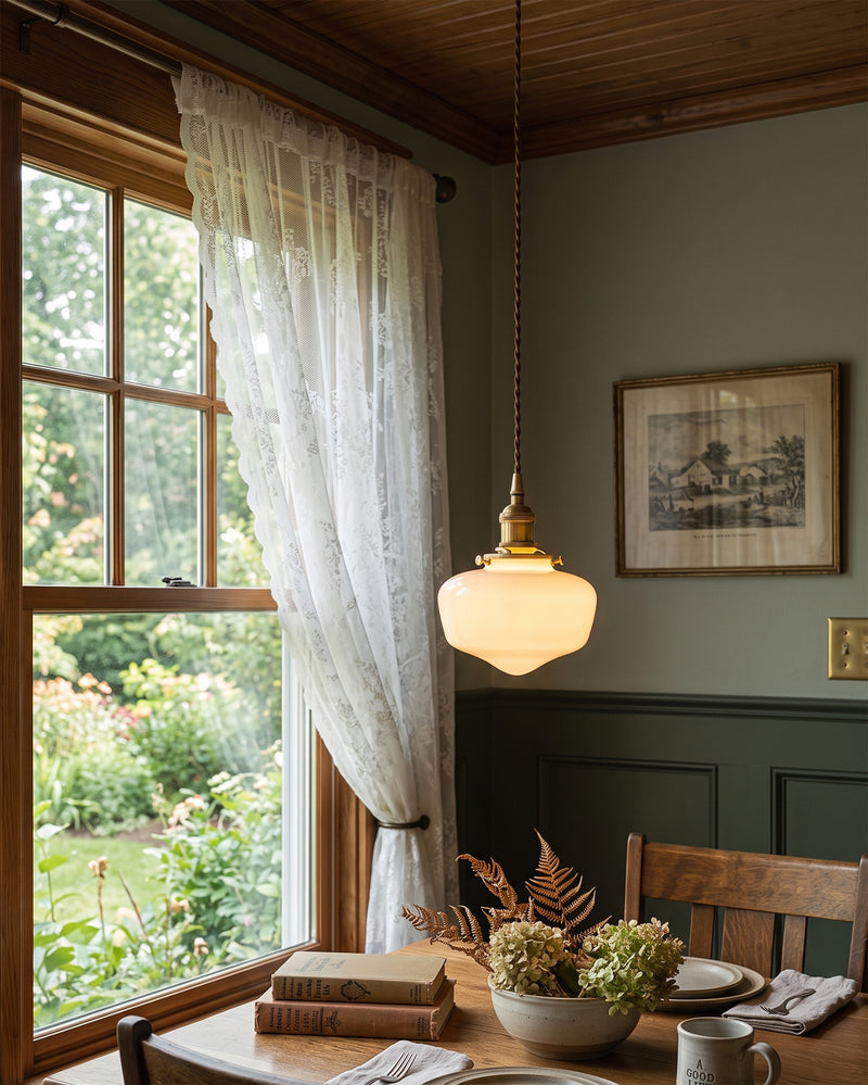 Evelyn Opaline Drop Pendant Lamp