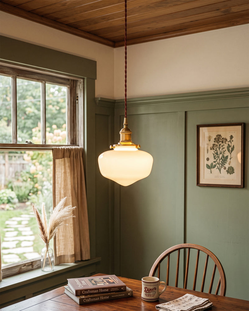 Evelyn Opaline Drop Pendant Lamp