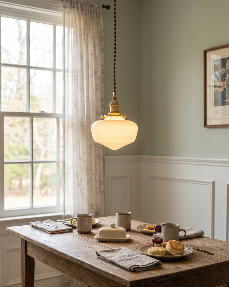 Evelyn Opaline Drop Pendant Lamp
