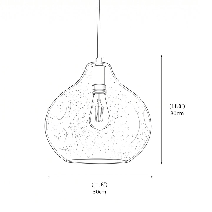 Ezra Organische Glazen Hanglamp