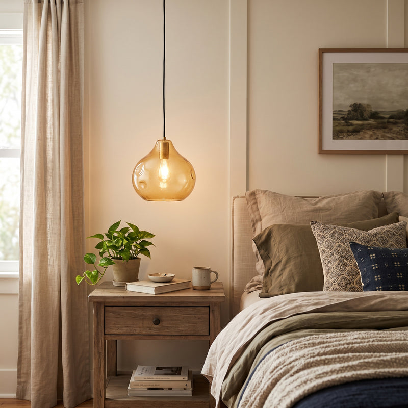 Ezra Organische Glazen Hanglamp
