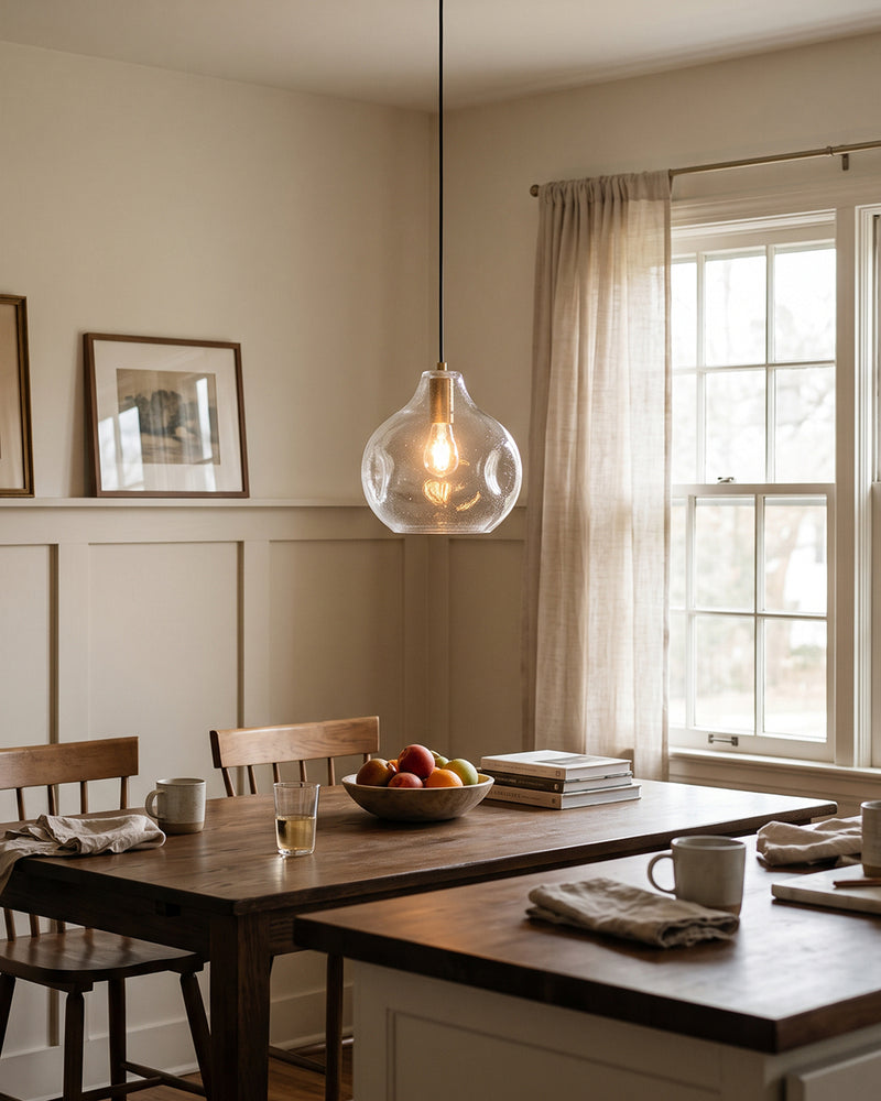 Ezra Organische Glazen Hanglamp
