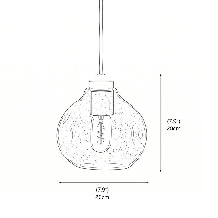 Ezra Organische Glazen Hanglamp