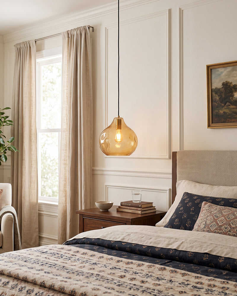 Ezra Organische Glazen Hanglamp