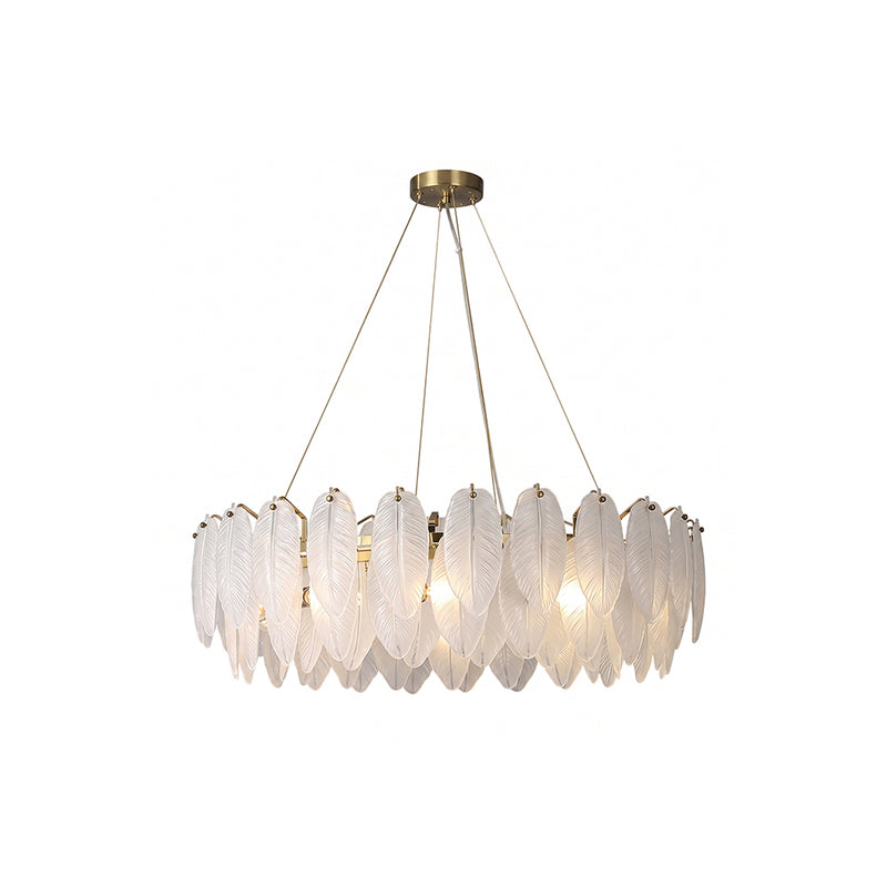 Feather Glass Chandelier