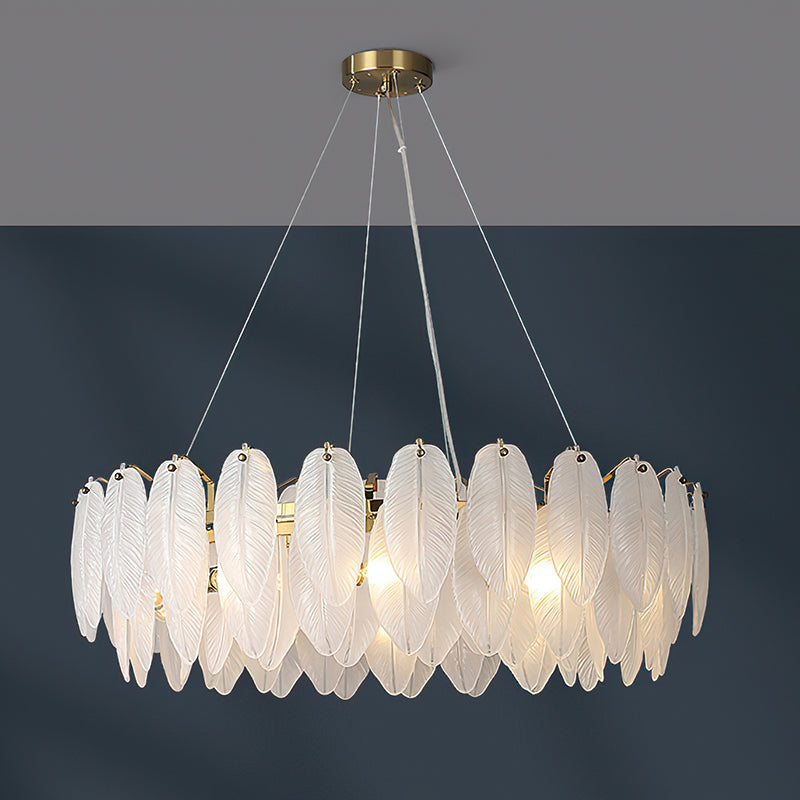 Feather Glass Chandelier
