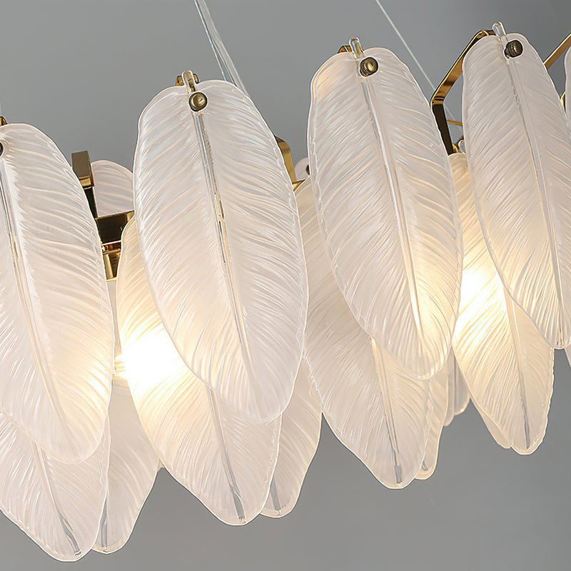 Feather Glass Chandelier