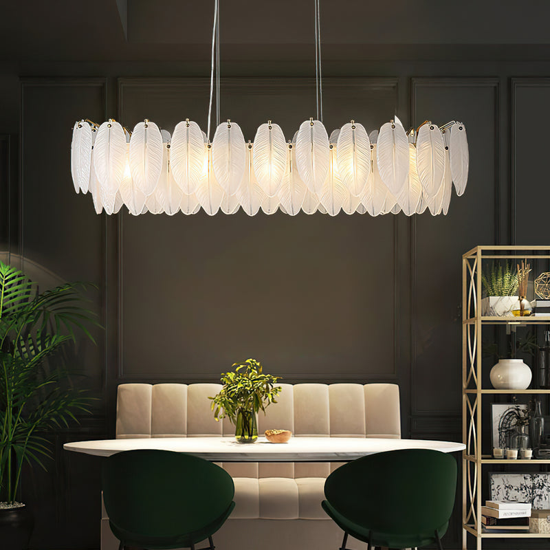 Feather Glass Chandelier