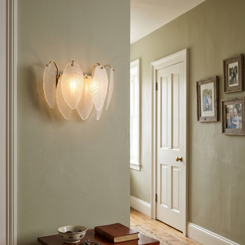 Feather Glass Wall Sconce