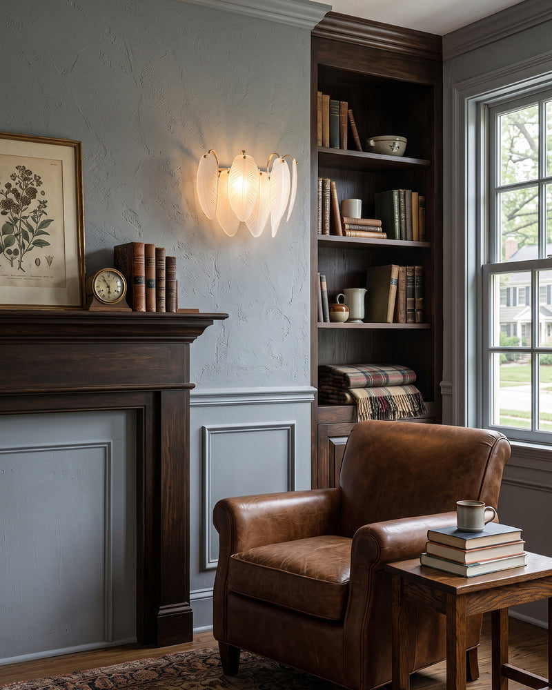 Feather Glass Wall Sconce