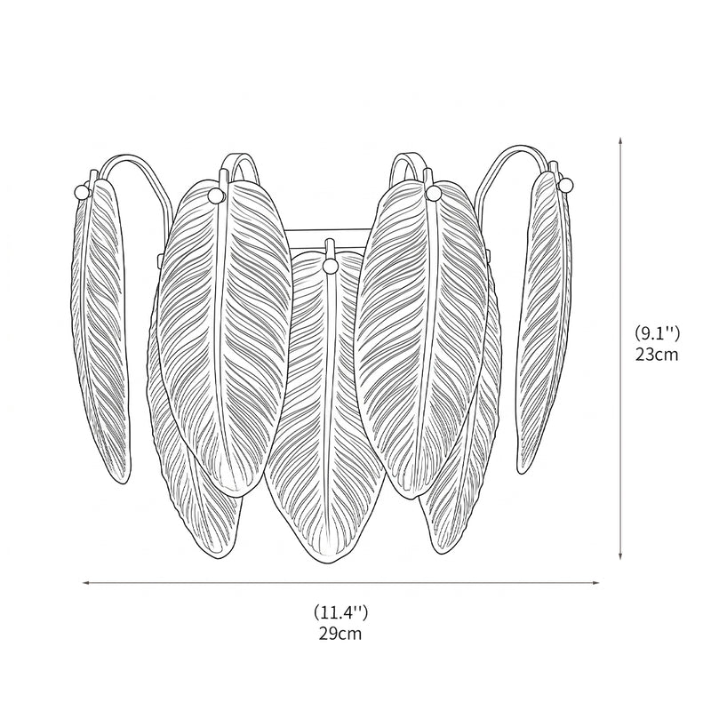Feather Glass Wall Sconce