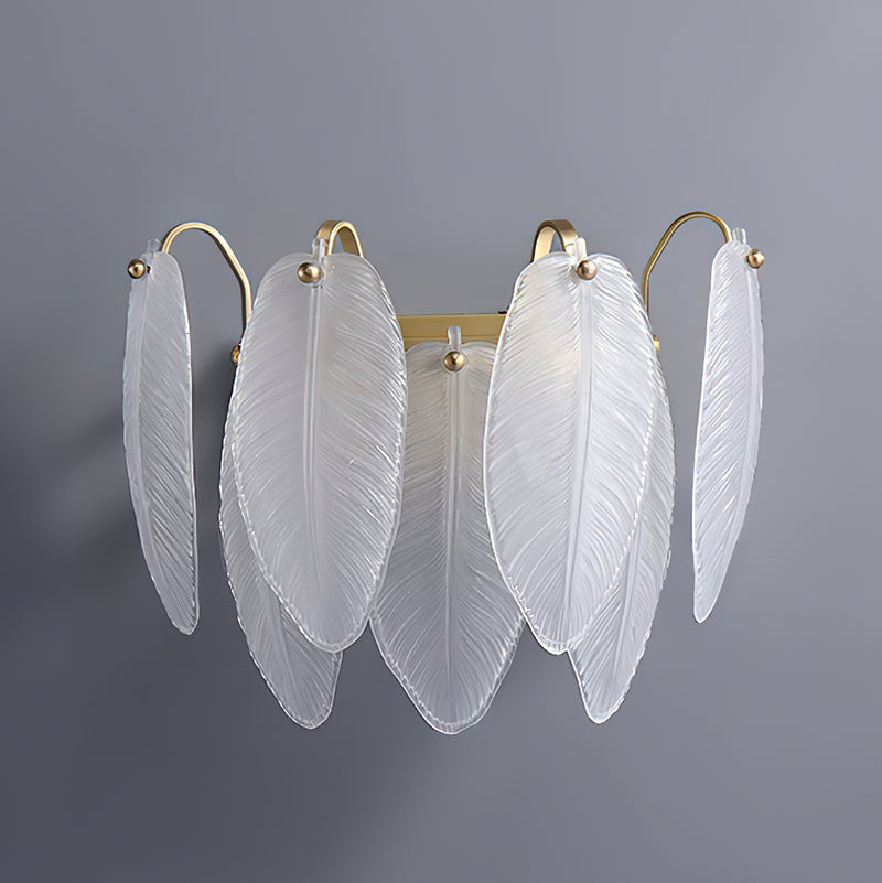 Feather Glass Wall Sconce