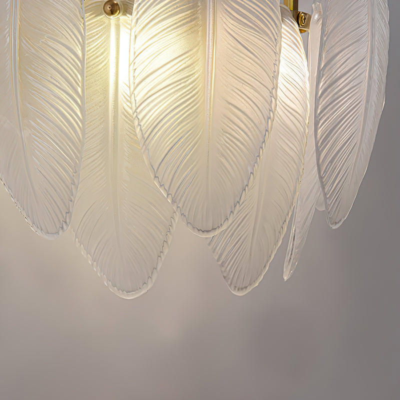 Feather Glass Wall Sconce