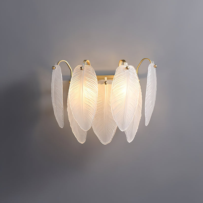 Feather Glass Wall Sconce
