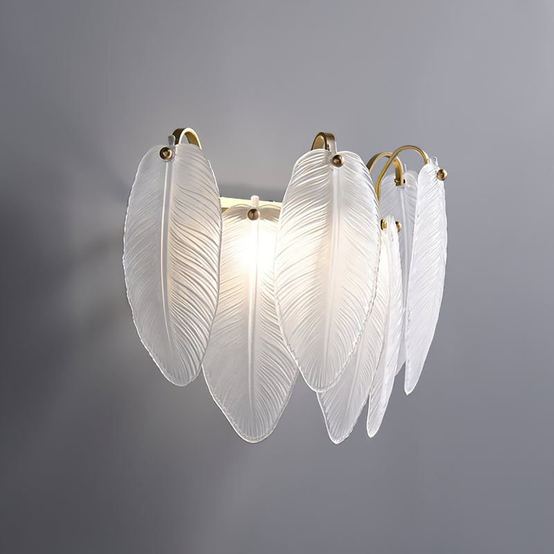 Feather Glass Wall Sconce