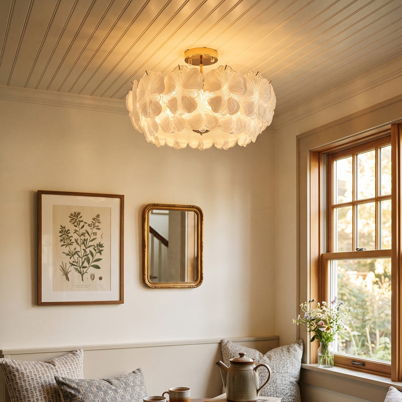 Fiorella Glass Semi-Flush Mount