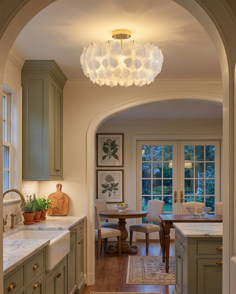 Fiorella Glass Semi-Flush Mount