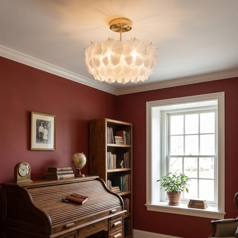 Fiorella Glass Semi-Flush Mount