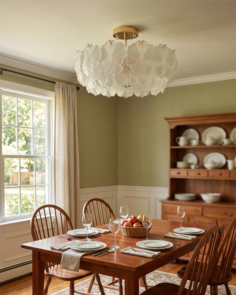 Fiorella Glass Semi-Flush Mount
