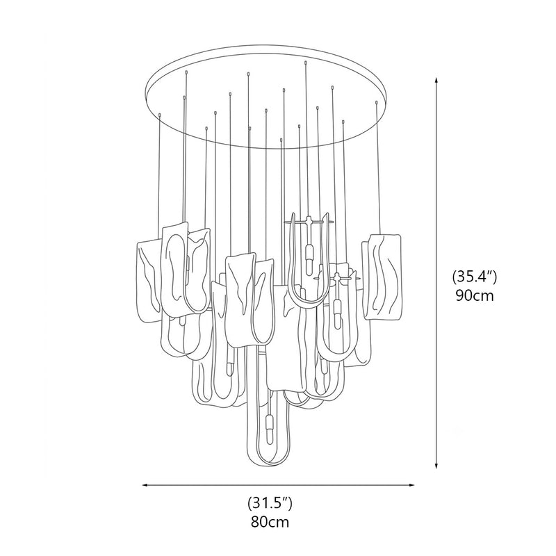 Fontaine Glass Chandelier