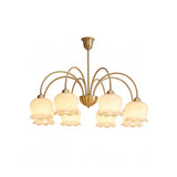 Frosted Tulip Chandelier