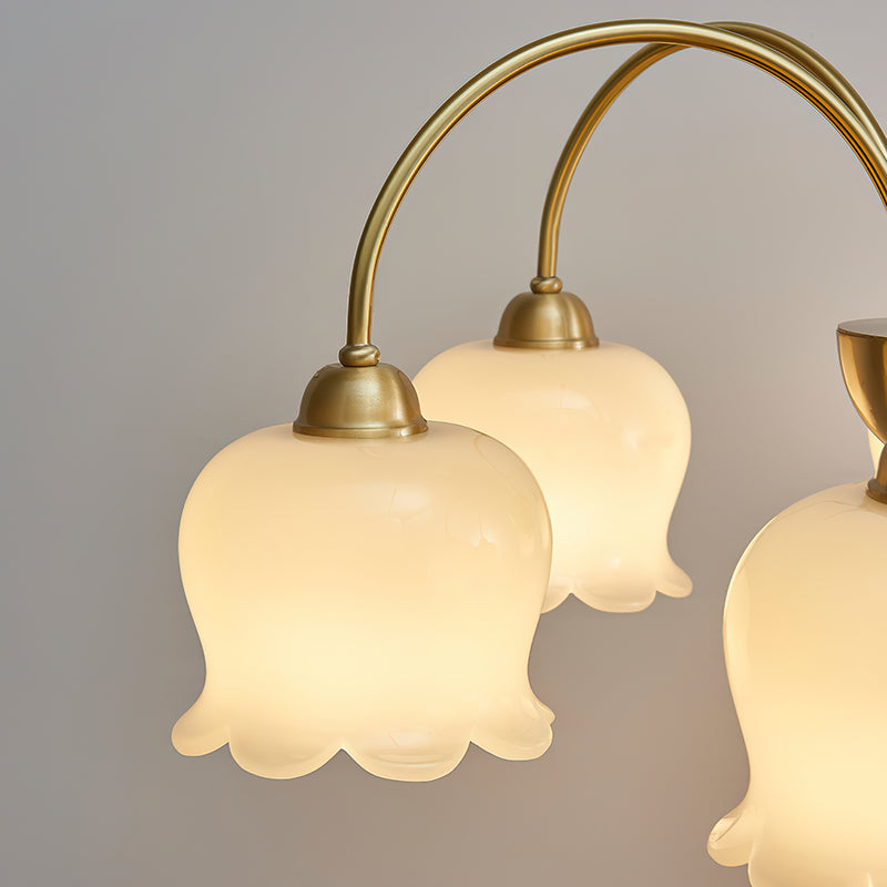 Frosted Tulip Chandelier