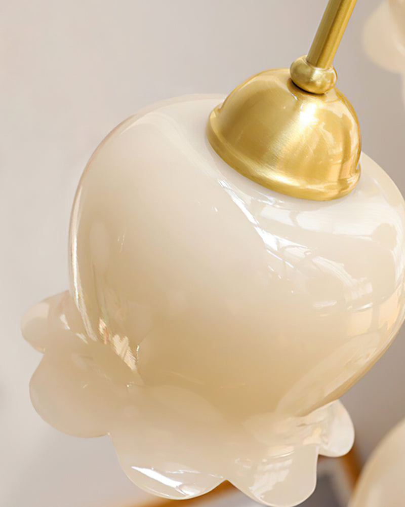 Frosted Tulip Chandelier