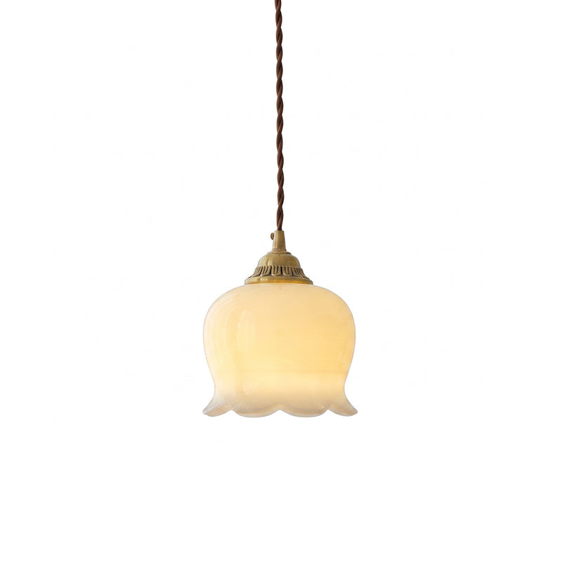 Frosted Tulip Pendant Light