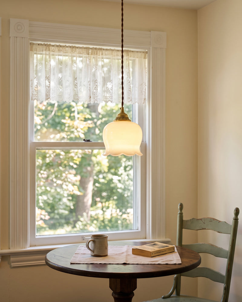 Frosted Tulip Pendant Light
