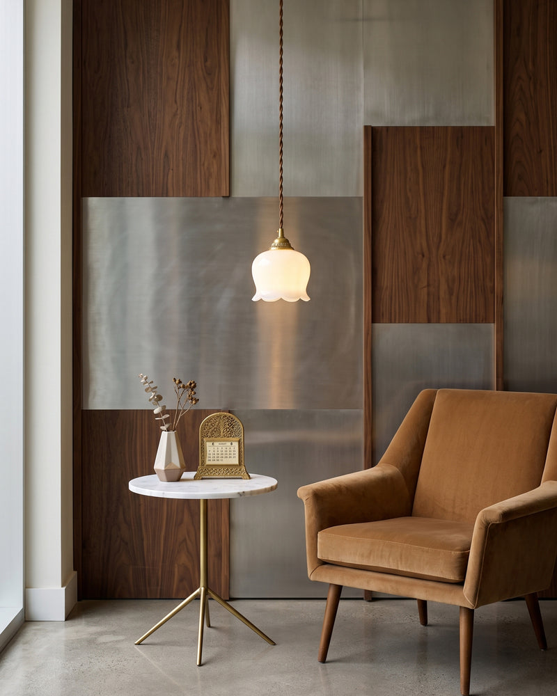 Frosted Tulip Pendant Light
