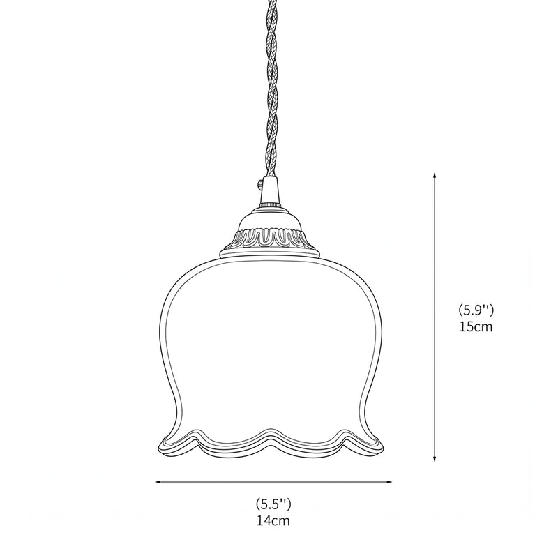 Frosted Tulip Pendant Light