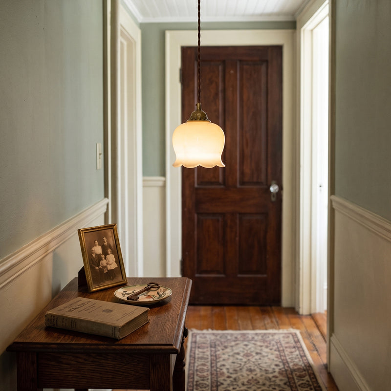 Frosted Tulip Pendant Light