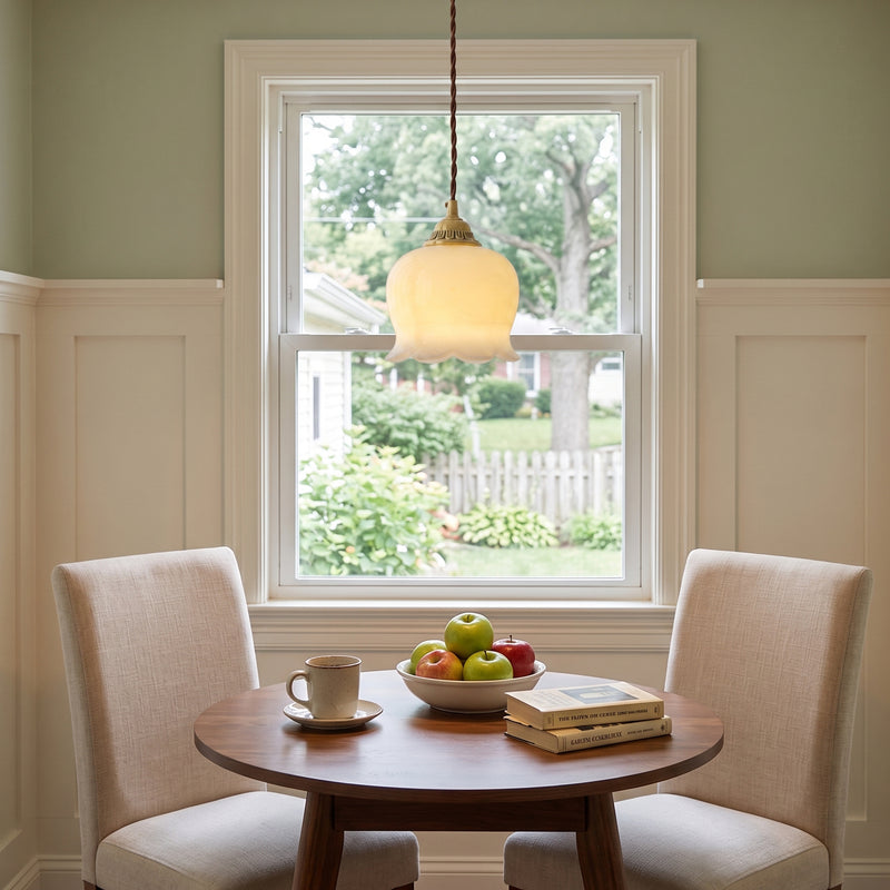 Frosted Tulip Pendant Light