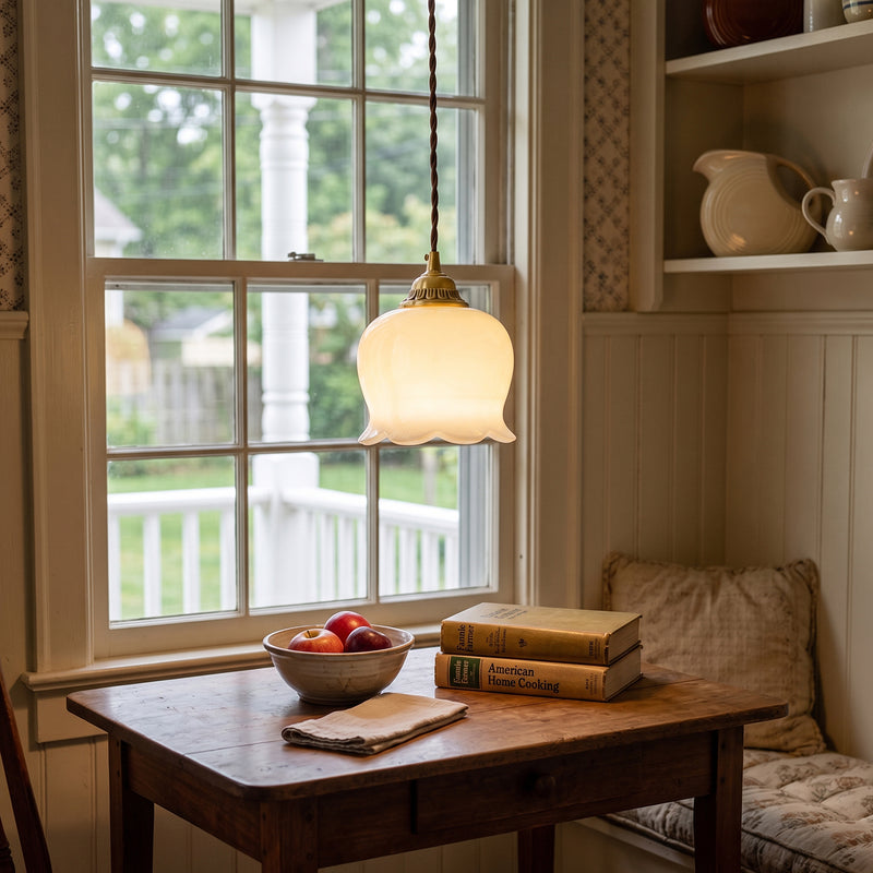Frosted Tulip Pendant Light
