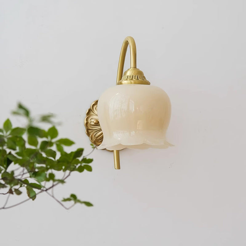 Frosted Tulip Wall Sconce