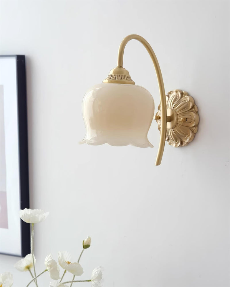 Frosted Tulip Wall Sconce