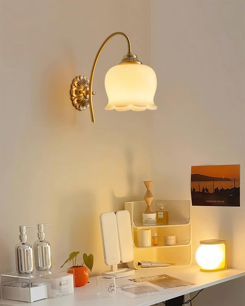 Frosted Tulip Wall Sconce